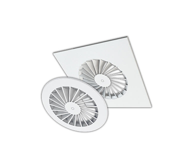 Fixed Helical Swirl Diffusers